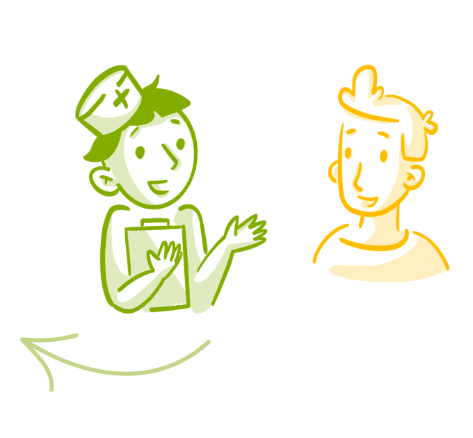 illustration médecin et patient